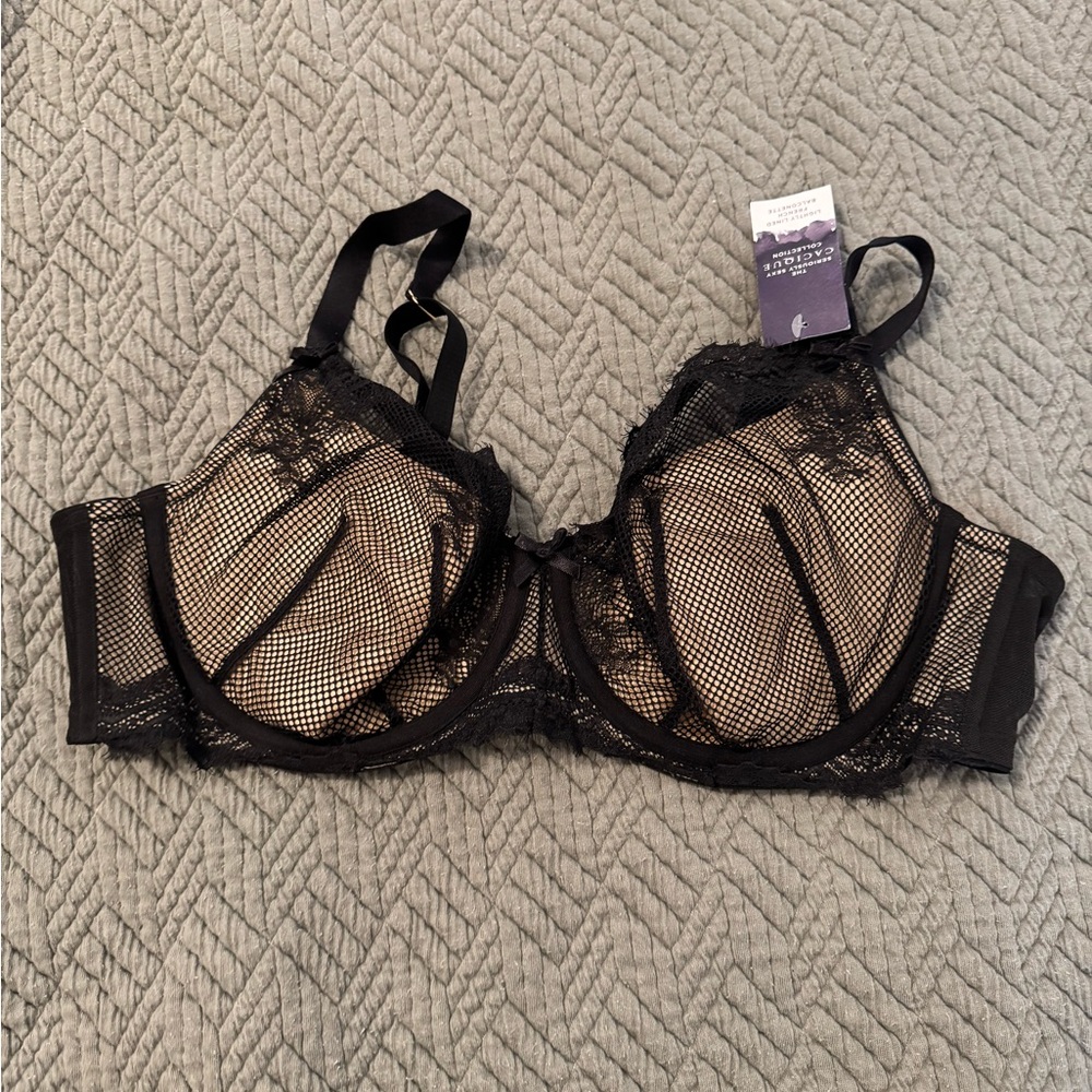 Cacique bra lightly lined French balconette 44c NWT